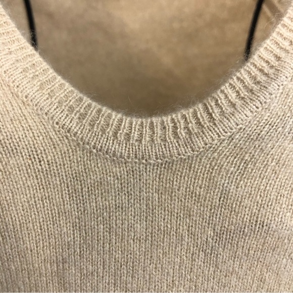 Prague Cashmere Tan Scoop-neck Sweater - Picture 3 of 7